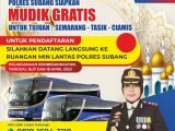Ayo Buruan Daftar ! Kapolres Subang Siapkan Layanan Mudik Gratis 2023